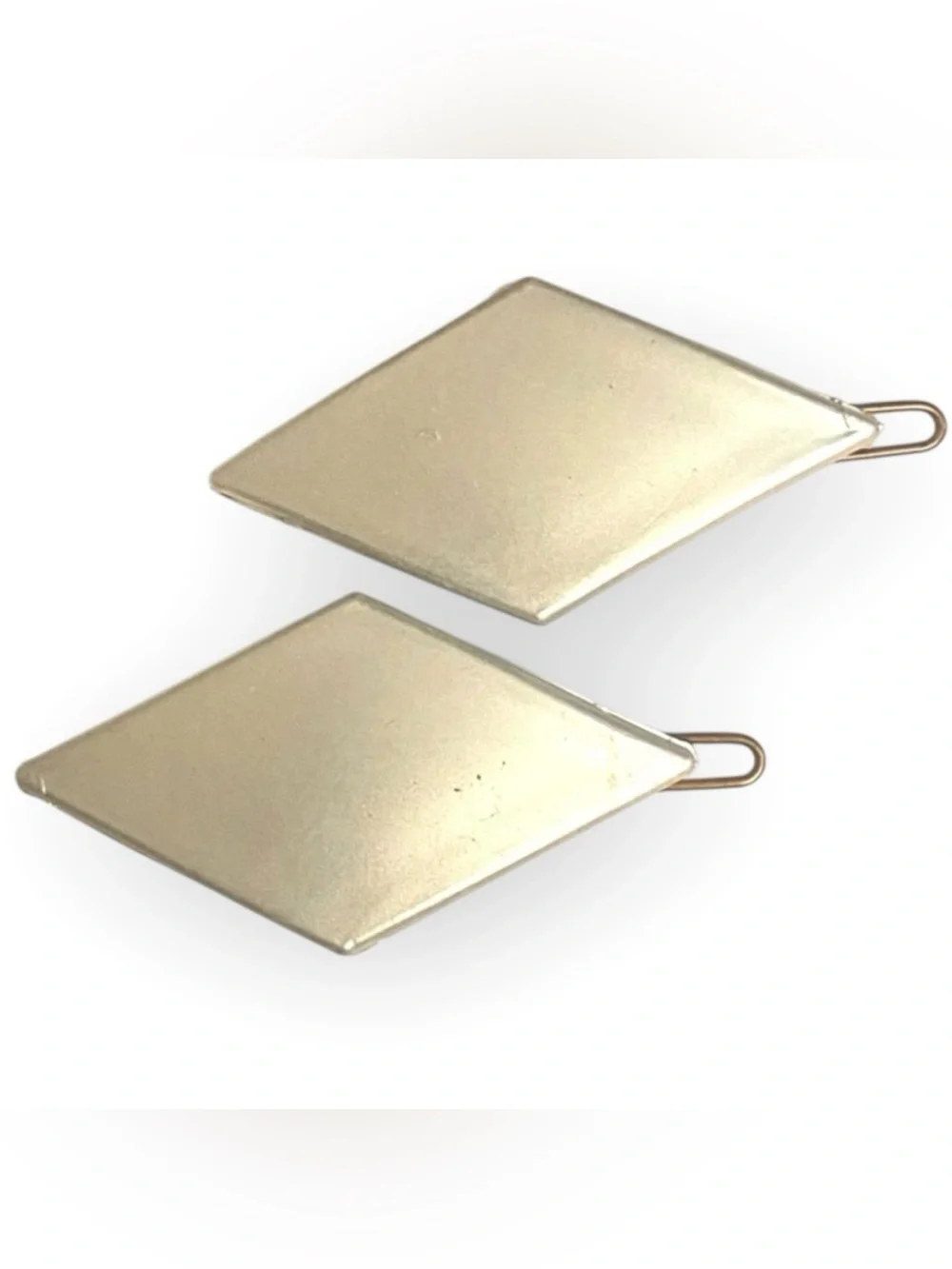 1960’s Vintage Silver Angular Barrettes, Made‎ in France